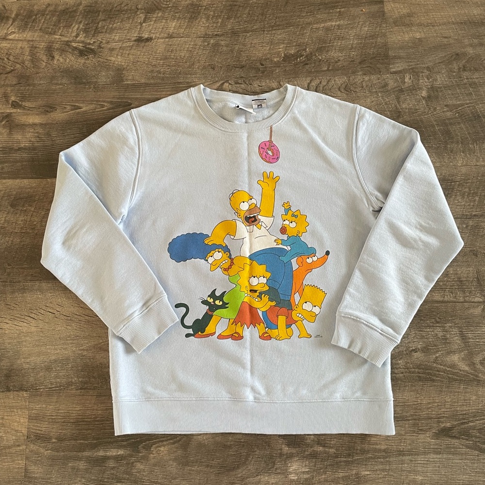 Zara The Simpsons Light Blue Sweatshirt 🎏 - Picture 6 of 9